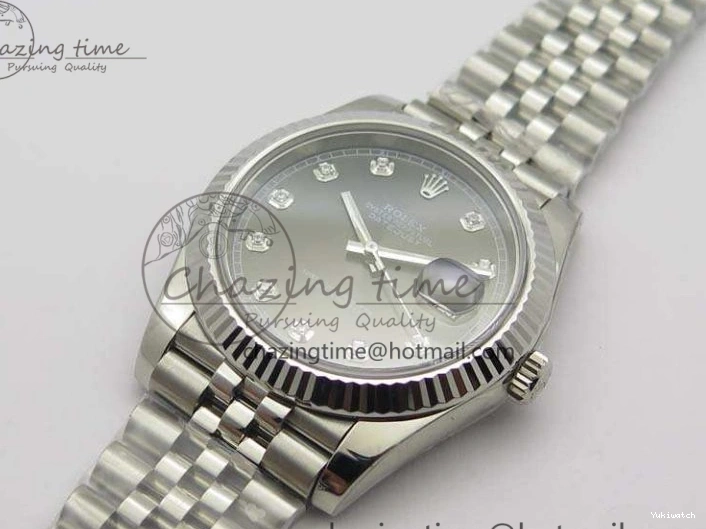 228238 Bracelet Noob Diamond Dial Edition Jubilee Best A3235 1:1 SS DateJust Gray On 0324